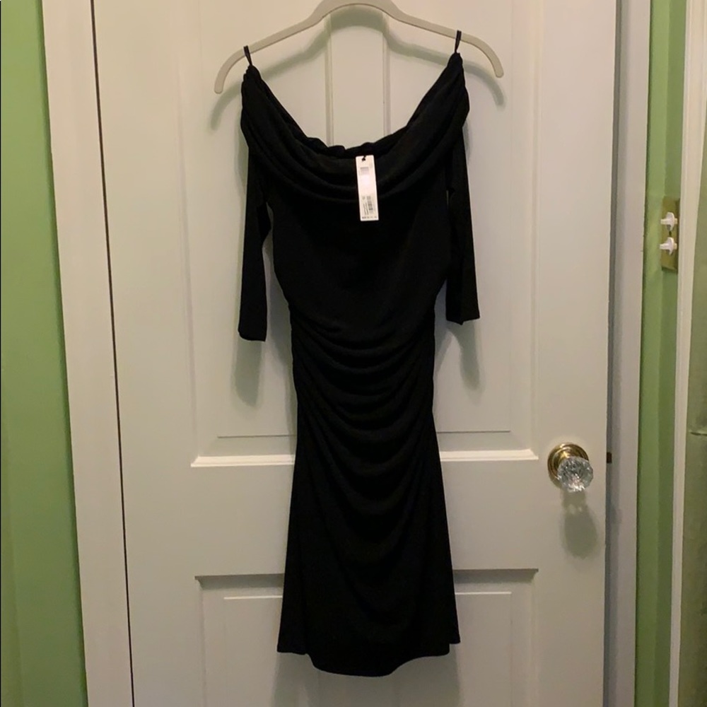 NWT Laundry by Shelli Segal black bodycon dress